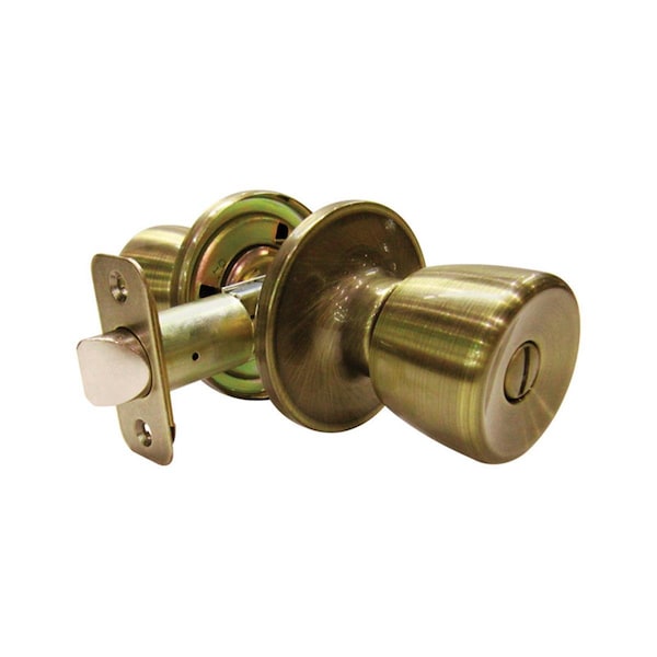 Book Publishing Co Tulip Antique Brass Metal Privacy Knob - 3 Grade Right Handed GR2513192 - main